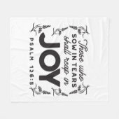 Couverture Polaire Psalm 126:5 Scripture Typography – Reap in Joy (Devant (Horizontal))