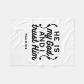 Couverture Polaire Psalm 91:2 – Trust in God Christian Bible Verse (Devant (Horizontal))