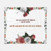 Couverture Polaire Psaume 11:5, No Violence (Devant (Horizontal))