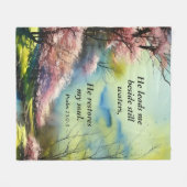 Couverture Polaire Psaume 23:2-3 Il restaure mon âme Bible Verse (Devant (Horizontal))