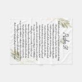 Couverture Polaire Psaume 91 Bible Art Soft Green Feuille Christian (Devant (Horizontal))