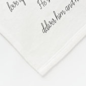 Couverture Polaire Psaume 91 Bible Art Soft Green Feuille Christian (Coin)