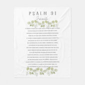 Couverture Polaire Psaume 91 Feuilles d'aquarelle sur votre enfant pe (Devant)