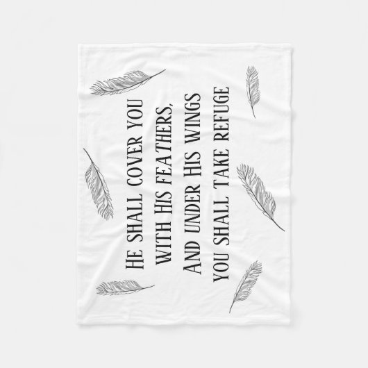 Couverture Polaire Psaume 91 Plumes conception Christian Fleece Blank (Devant)