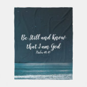 Couverture Polaire Psaume Be Still and Know I Am God Night Beach (Devant)