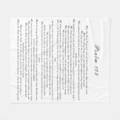 Couverture Polaire Psaume noir et blanc 103 Écriture Texte moderne (Devant (Horizontal))