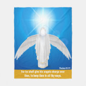 Couverture Polaire Psaumes 91:11 - Faith Fleece Blanket, 50"x60" (Devant)