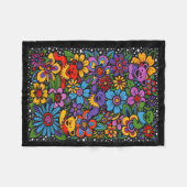 Couverture Polaire Psychedelic Flowers Dancing Bears Coloured Gratefu (Devant (Horizontal))