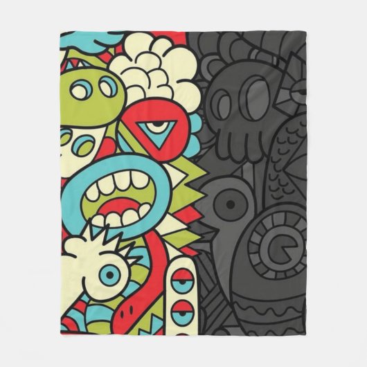 Couverture Polaire Psychedelic Patterns (Devant)