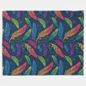 Couverture Polaire Psychedelic Vortex Leaves Fleece Blanket (Devant (Horizontal))