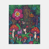 Couverture Polaire Psychedelic woodland fleece blanket (Devant)