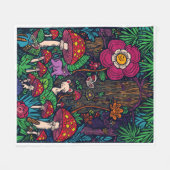 Couverture Polaire Psychedelic woodland fleece blanket (Devant (Horizontal))