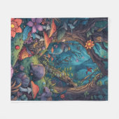 Couverture Polaire Psychedelic woodland fleece blanket (Devant (Horizontal))