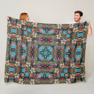 Couverture Polaire Psychédélique Fée Fée Jardin Satin Mandala Quilt