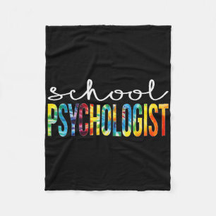 Couverture Polaire Psychologue Scolaire Tie Dye Jour d'Appréciation C