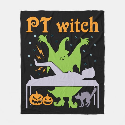 Couverture Polaire PT Witch Physiothérapeute Halloween (Devant)