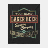 Couverture Polaire Pub bar-bar Étiquette Lager personnalisé (Devant)