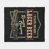 Couverture Polaire Pub bar-bar Étiquette Lager personnalisé (Devant (Horizontal))