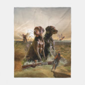 Couverture Polaire Pudelpointers, Chasse faisan Blanche polaire (Devant)