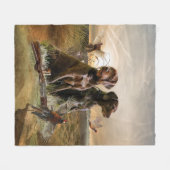 Couverture Polaire Pudelpointers, Chasse faisan Blanche polaire (Devant (Horizontal))