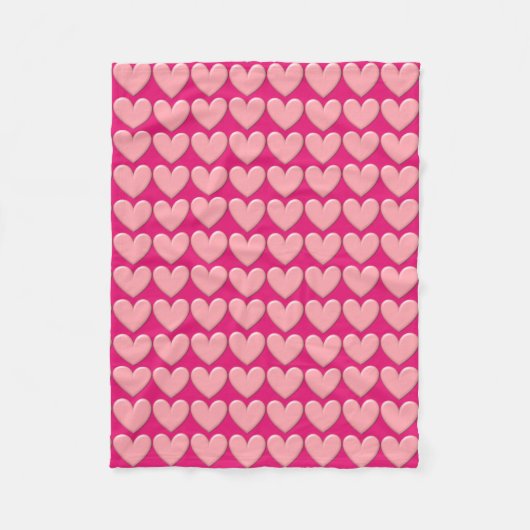 Couverture Polaire Puffy Hearts (Devant)