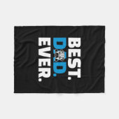 Couverture Polaire Pug Dog Meilleur papa Ever (Devant (Horizontal))