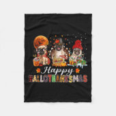 Couverture Polaire Pug Halloween Thanksgiving Christmas Happy Halloth (Devant)
