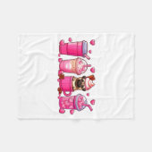 Couverture Polaire Pug Inside Cup Coffees Lover Valentines Day Heart  (Devant (Horizontal))