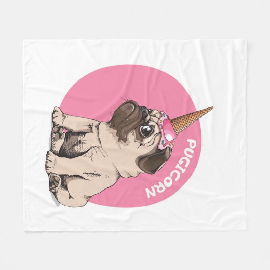 Couverture Polaire Pugicorn (Devant (Horizontal))