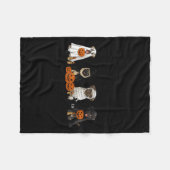Couverture Polaire Pugs Dog Lovers - Pug Ghost Pug Witch Pug Hallowee (Devant (Horizontal))