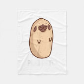 Couverture Polaire Pugtato Potato Pug Owner Dog Lover Potatoes Gift (Devant)