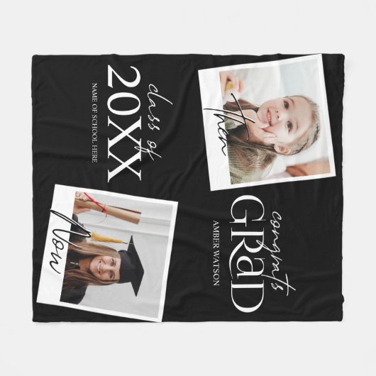 Couverture Polaire Puis Et Maintenant | 2 Faire-part d'obtention d'un (Devant (Horizontal))