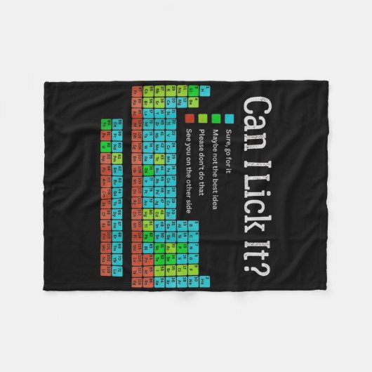 Couverture Polaire Puis-Je Le Lancer Drôle À L'École Tableau Périodiq (Devant (Horizontal))