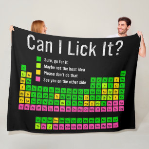Couverture Polaire Puis-je le Lick Table périodique Enseignant Enfant