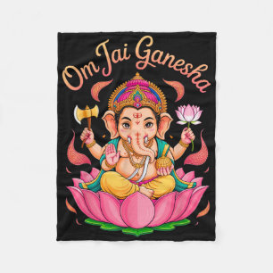 Couverture Polaire Puja hindou Ganesha Dieu éléphant Inde Méditation