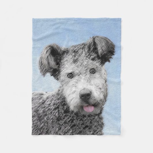 Couverture Polaire Pumi Peinture - Cute Original Chien Art (Devant)