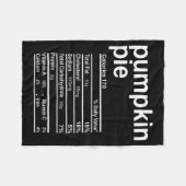 Couverture Polaire Pumpkin E Nutrition Facts Funny Thanksgiving Chris (Devant (Horizontal))