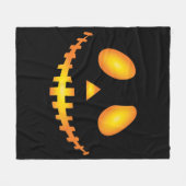 Couverture Polaire Pumpkin Face Halloween Jack O Lantern Spooky (Devant (Horizontal))