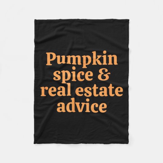 Couverture Polaire Pumpkin Sce And Real Estate Advice (Devant)