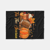 Couverture Polaire Pumpkin Spice Footll Tis The Season Fall Thanksgiv (Devant (Horizontal))