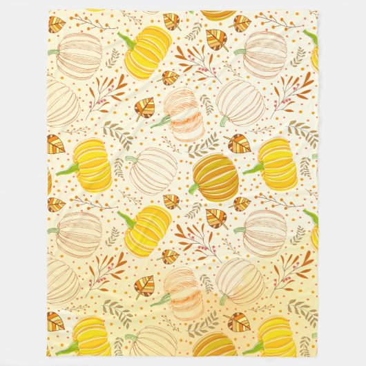 Couverture Polaire Pumpkins Autumn Fall Harvest Pattern (Devant)