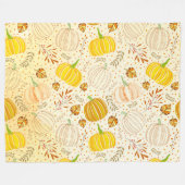 Couverture Polaire Pumpkins Autumn Fall Harvest Pattern (Devant (Horizontal))
