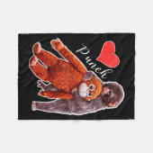 Couverture Polaire Punch baby monkey meme (Devant (Horizontal))