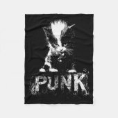 Couverture Polaire Punk Kitten Cat With Mohawk Nge Gothic Design (Devant)