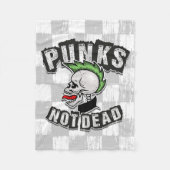 Couverture Polaire Punks pas mort crâne Mohawk Punk Rock Rocker (Devant)