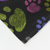 Couverture Polaire Pup Paw Fleece Blanche Chien, Petit (Coin)