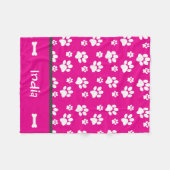 Couverture Polaire Puppy Chien Empreinte de patte Blanket Ajouter Dog (Devant (Horizontal))