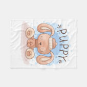 Couverture Polaire Puppy Fleece Blanche (Devant (Horizontal))