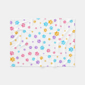 Couverture Polaire Puppy Paws Blanche polaire (Devant (Horizontal))