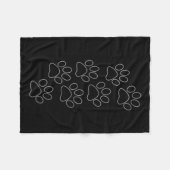 Couverture Polaire Puppy Paws Chien Prints Papa Pup Maman Bon Garçon (Devant (Horizontal))